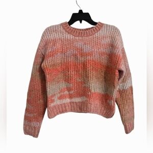 Studio B by Bobeau Pink Chunky Knit Sweater Small Cozy Cropped